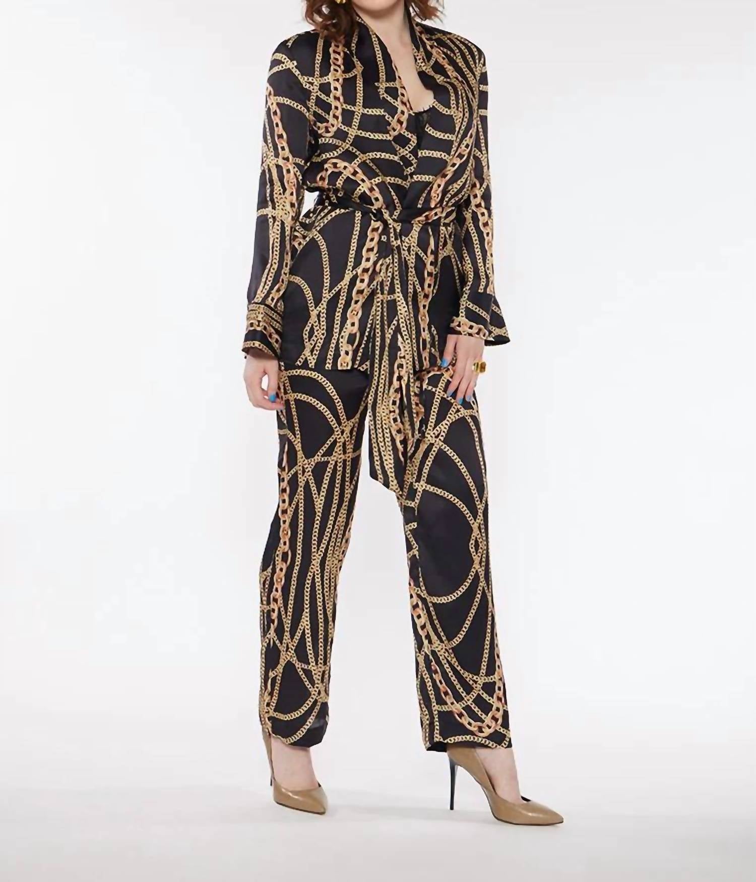 Circular Path - Open Front With Detachable Waist Tie Kimono