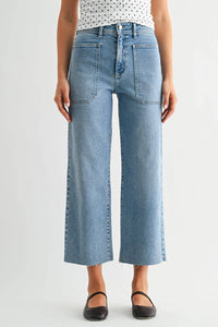 Just Black Denim - High Rise Utility Wide Leg Jeans
