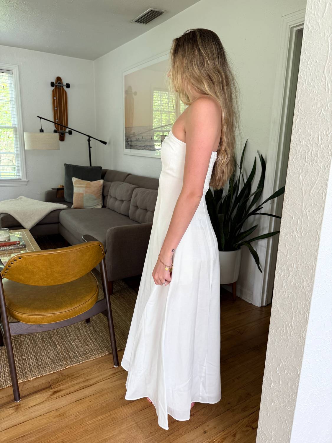 Sofie The Label - Harper Linen Strapless Midi Dress