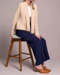 Tribal - Double Knit Shawl Collar Coatigan