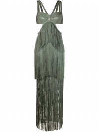 Herve Leger - Tiered Fringe Maxi Gown