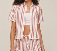 Bella Dahl - Short Sleeve Fray Hem Shirt