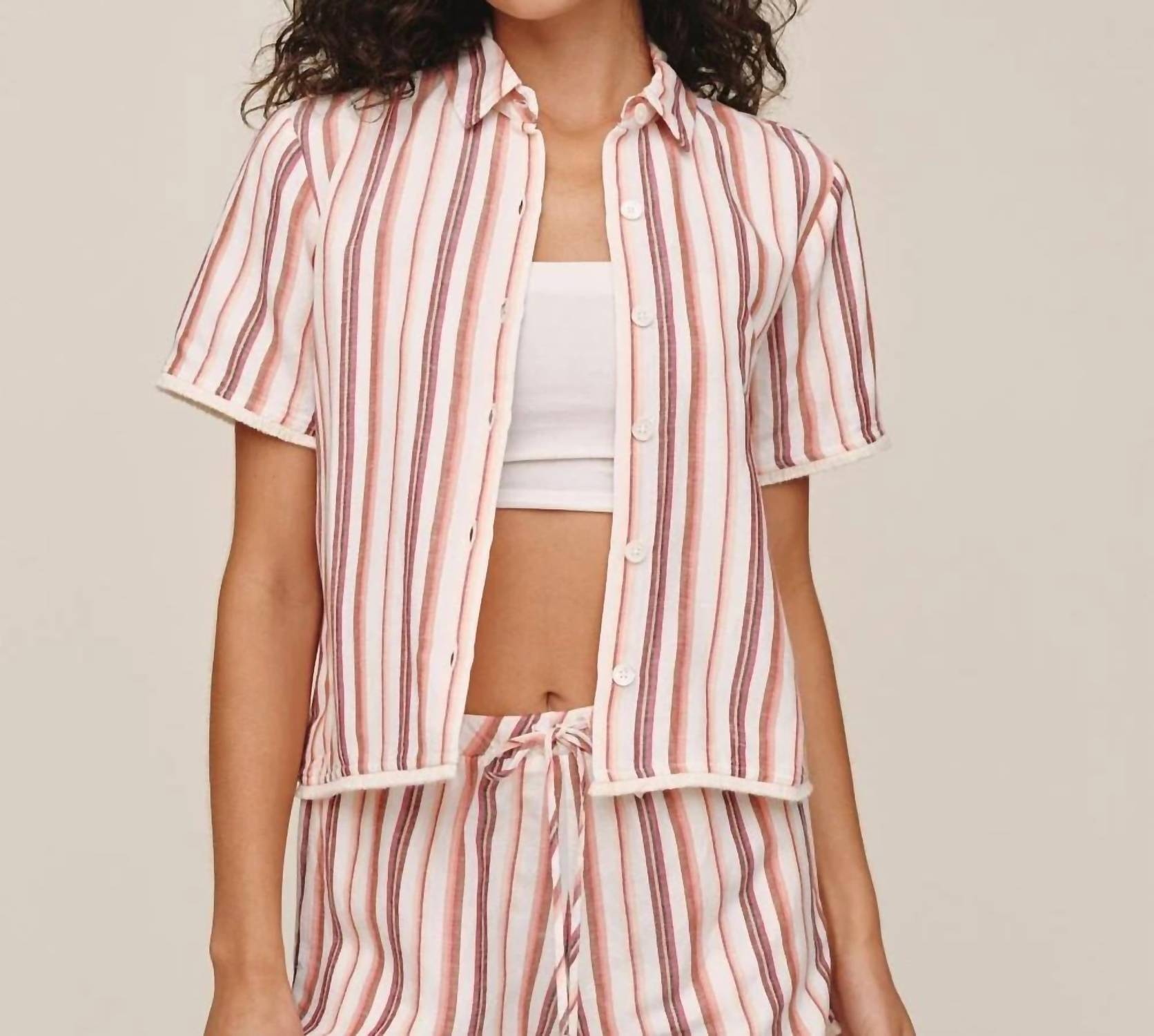 Bella Dahl - Short Sleeve Fray Hem Shirt