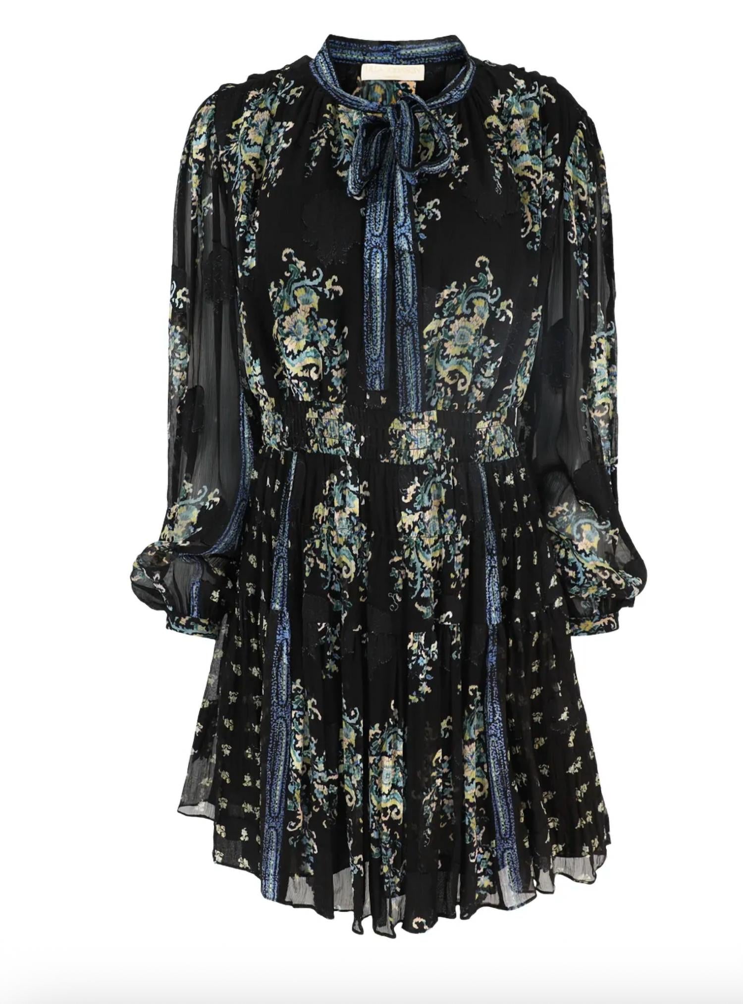 Ulla Johnson - Maris Necktie Long Sleeve Mini Dress