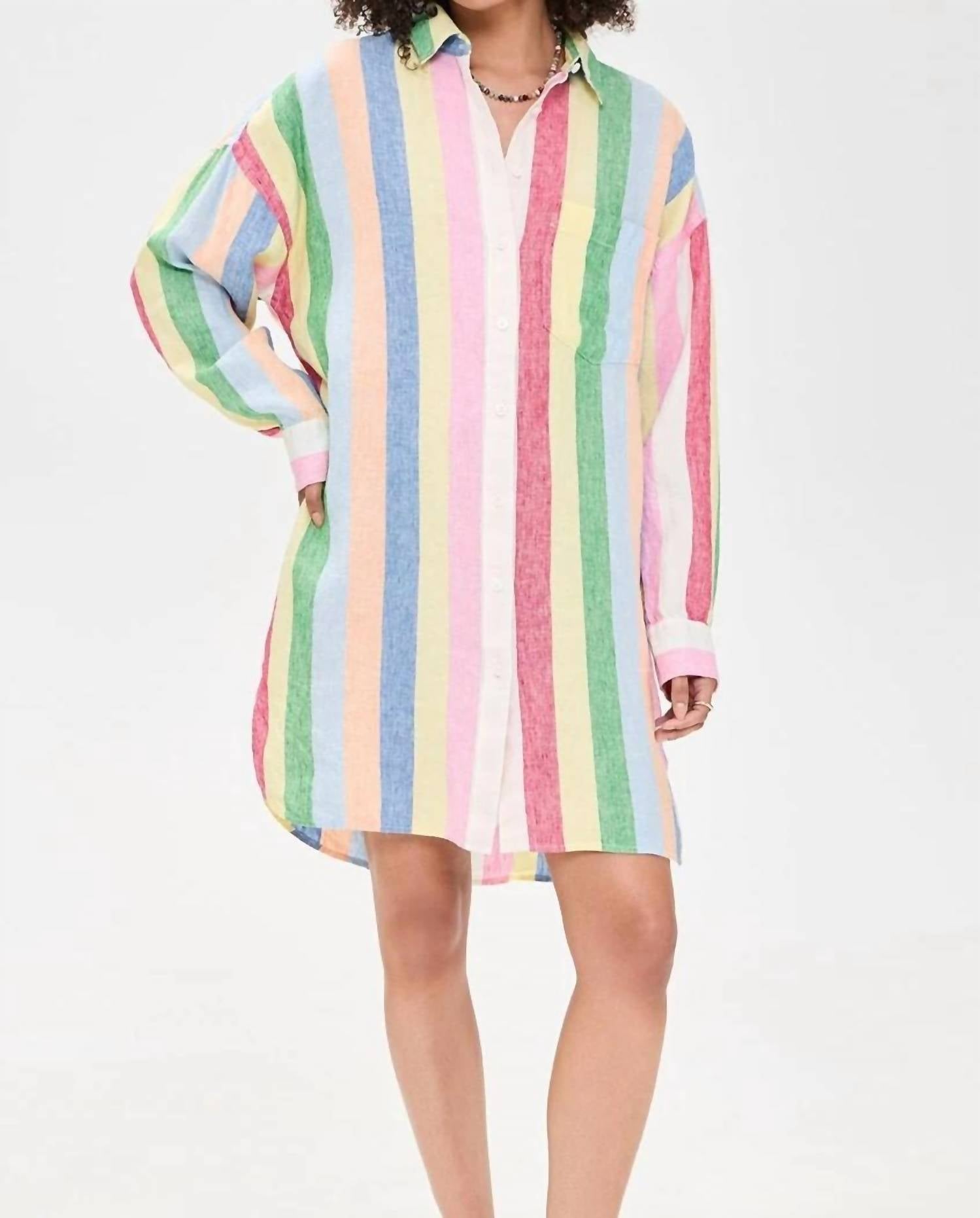 Faherty - Laguna Linen Mini Shirtdress