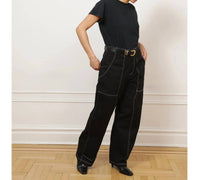 Loup Jane Carpenter Pants in black - women's pants - alternate view