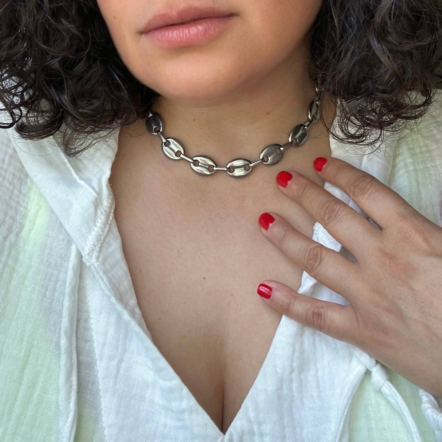 Jagged Halo Jewelry - Women's Mariner Link Necklace