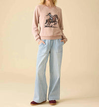 Flags & Anthem Triana Wide Leg Pant in railroad stripe - women's pants - view 4