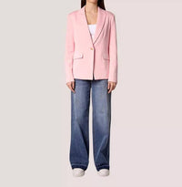 BLUE REVIVAL Women's Removable Insert Helen Blazer in pink denim - women's jacket - view 5