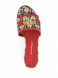 Salvatore Ferragamo - Women's Gancini-print 20mm Mules