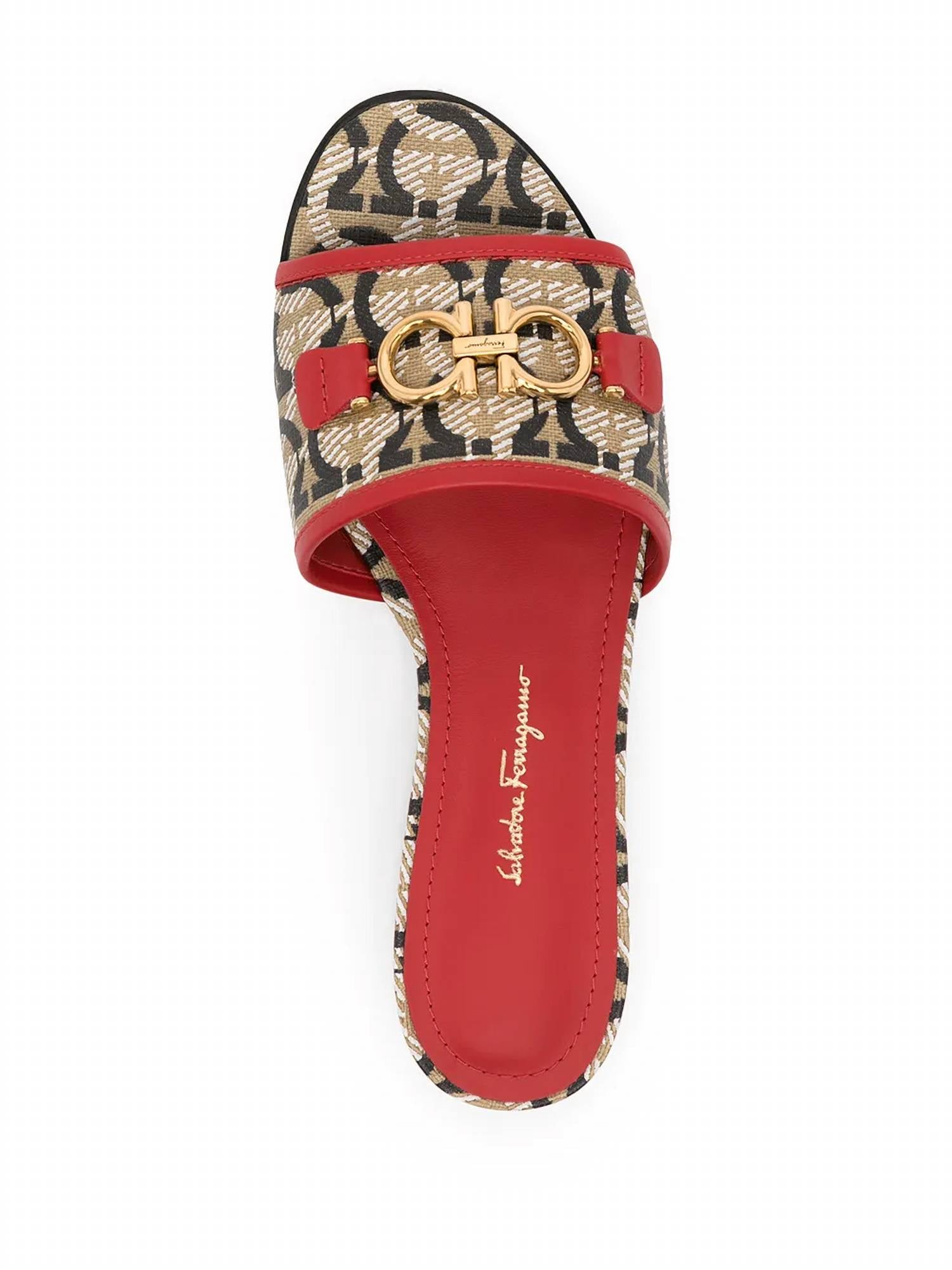 Salvatore Ferragamo - Women's Gancini-print 20mm Mules