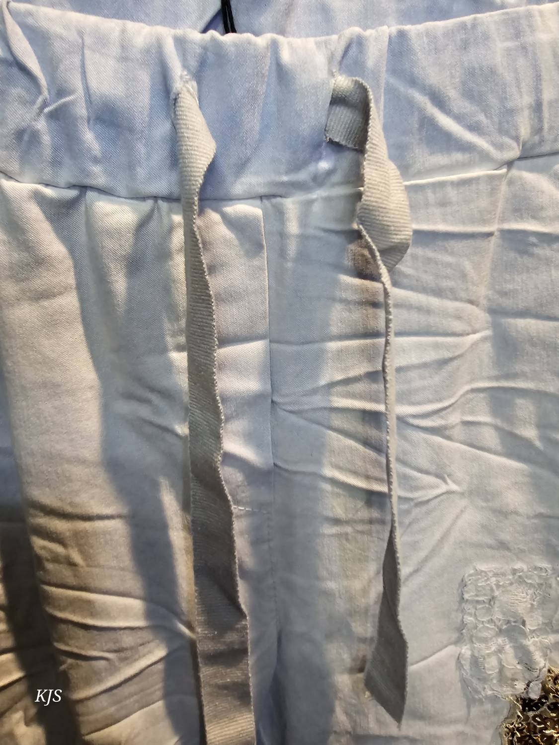 Made In Italy - Women's Embroidered Italian Crinkle Joggers