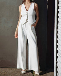 Flying Tomato - Wide Leg Knit Trouser