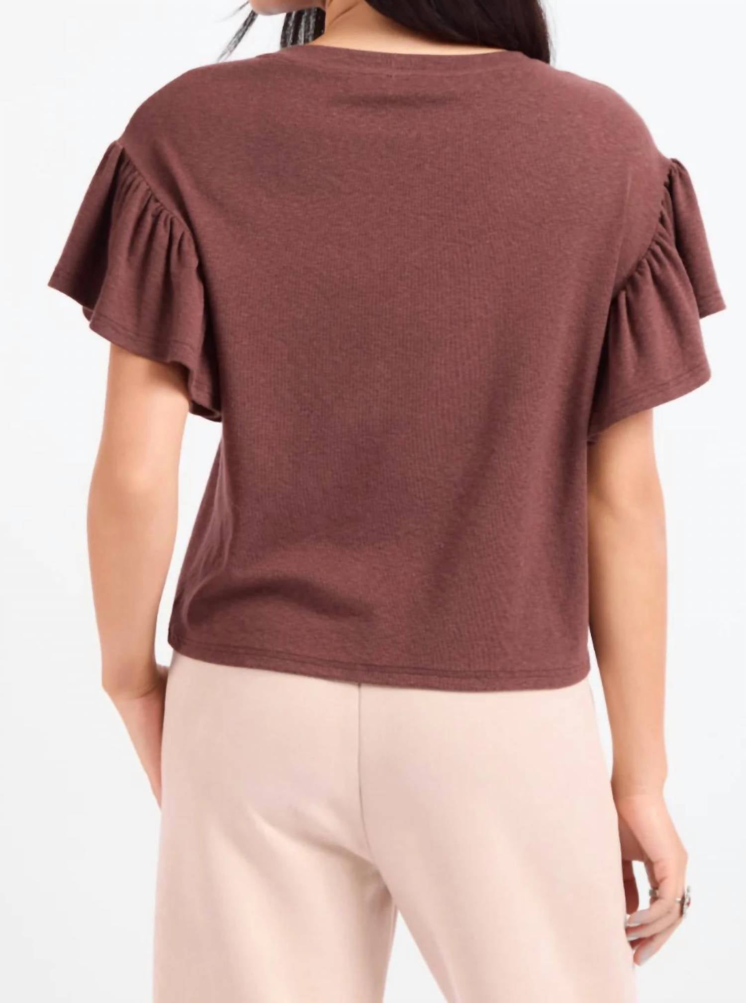 Sadie & Sage - Delphine Ruffle Sleeve Top