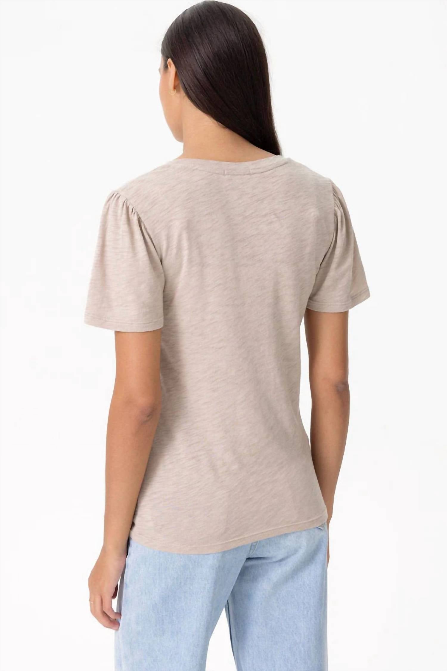 Goldie Lewinter - Signature Slub Flutter Sleeve V-neck Top