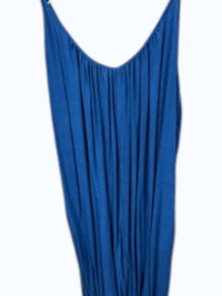 Hunter & Brown Women's Linen Romper in teal - women's pants - detail view