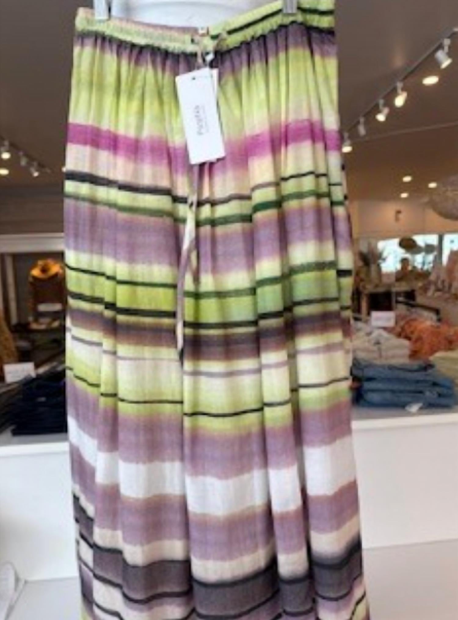Psophia Women's Drawtsring Skirt in stripes - women's skirt