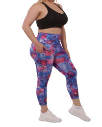 Shosho - PLUS SIZE HIGH WAIST TUMMY CONTROL SPORTS LEGGINGS WITH SIDE POCKETS
