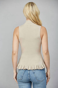 Fate - Mock Neck Peplum Sweater