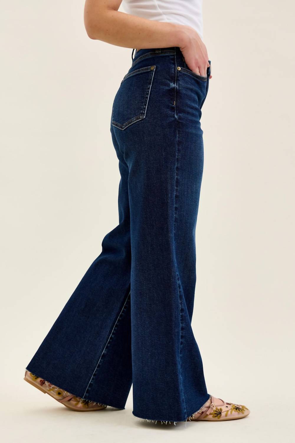 Judy Blue - High Waist Petite Retro Wide Leg Jeans