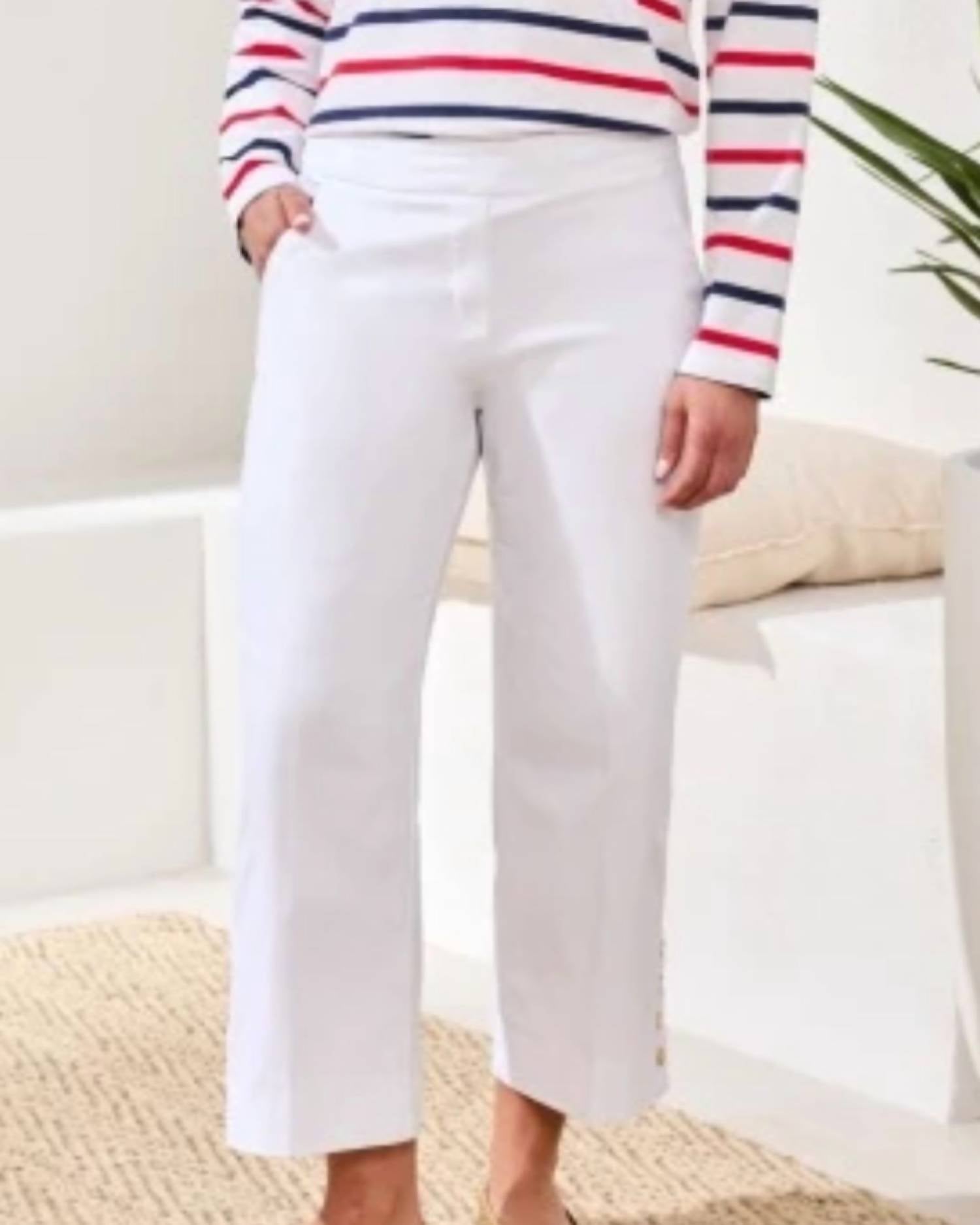 Tribal - Flatten It Pull On Capri With Snap Vent