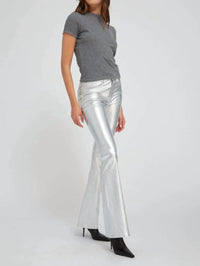 Sprwmn - Leather 5 Pocket Micro Flare Pants
