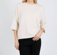 MELISSA NEPTON Felicity Sweater in cream - women's sweater