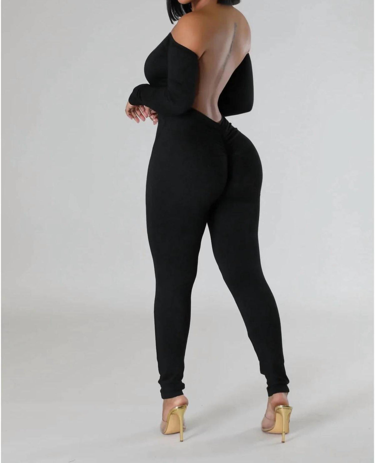 Good Time Usa - Look But Don't Touch Back Out Off Shoulder Jumpsuit