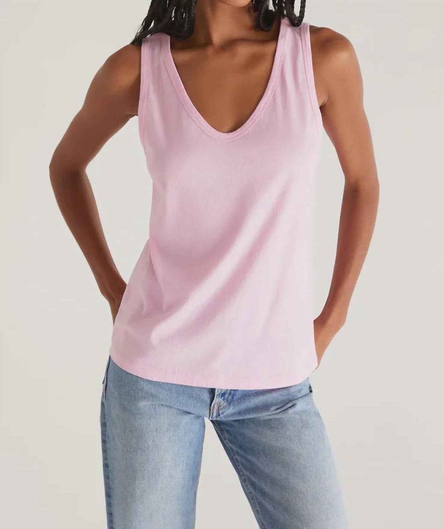Z Supply Pia Tank in pink - women's tank top