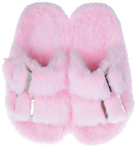 Iscream - Girl's Furry Buckle Slippers
