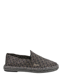 Brioni Men's Slip-on Patterned Espadrilles in midnight blue beige - men's sneaker