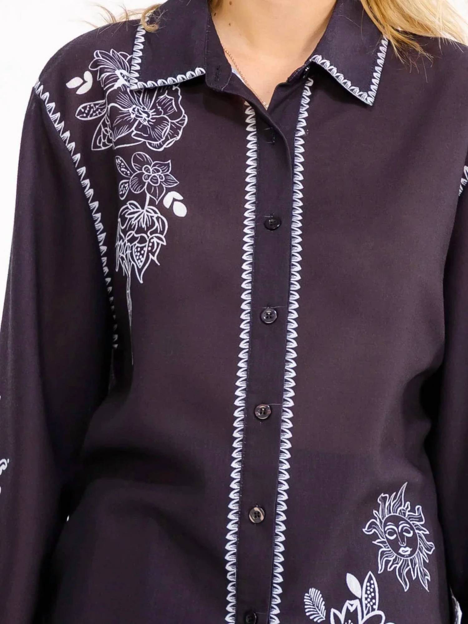 Little Secret Of Mine - Embroidered Wide Leg Pant Set