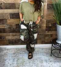 Pol - Camo Lace Patchwork Jogger
