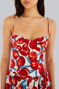 Farm Rio - Cherry Blossom Sleeveless Midi Dress