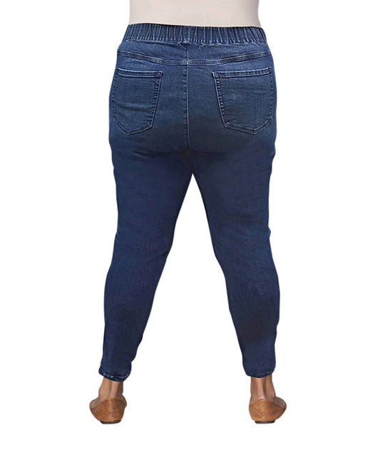 On The Plus Side - Plus Size Premium High Rise Denim Jegging