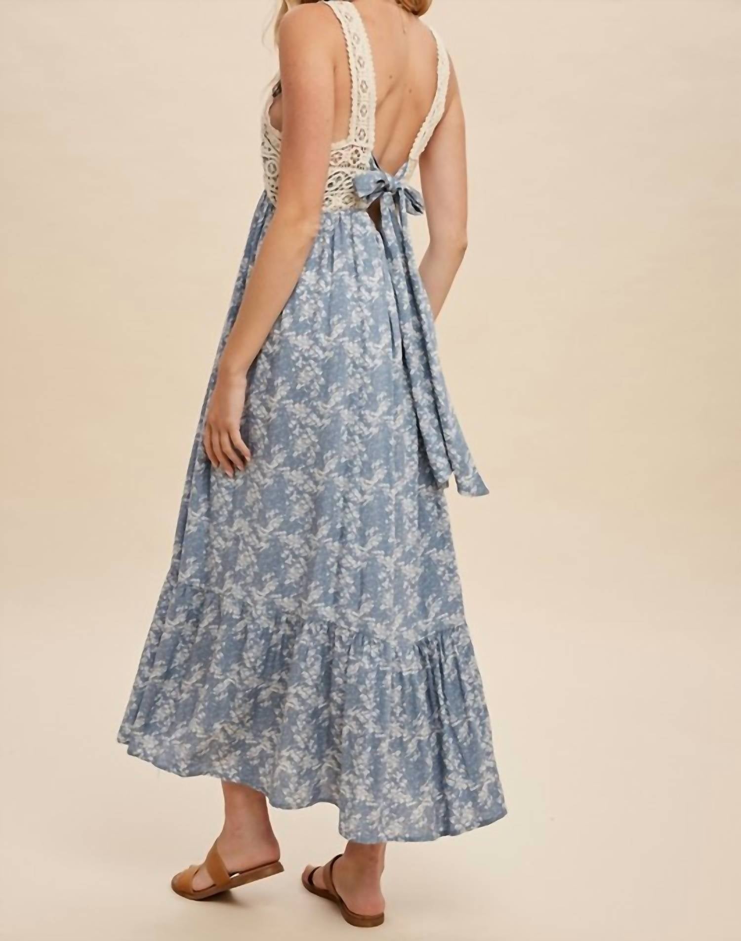 In-Loom - Floral Lapis Dress
