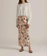 Favorite Daughter Josie Floral Maxi Skirt in bare roses - women's skirt