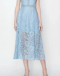 Ina Fashion - Floral Lace Midi Dress
