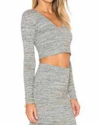 Alice + Olivia - Jori Cropped V-neck Top