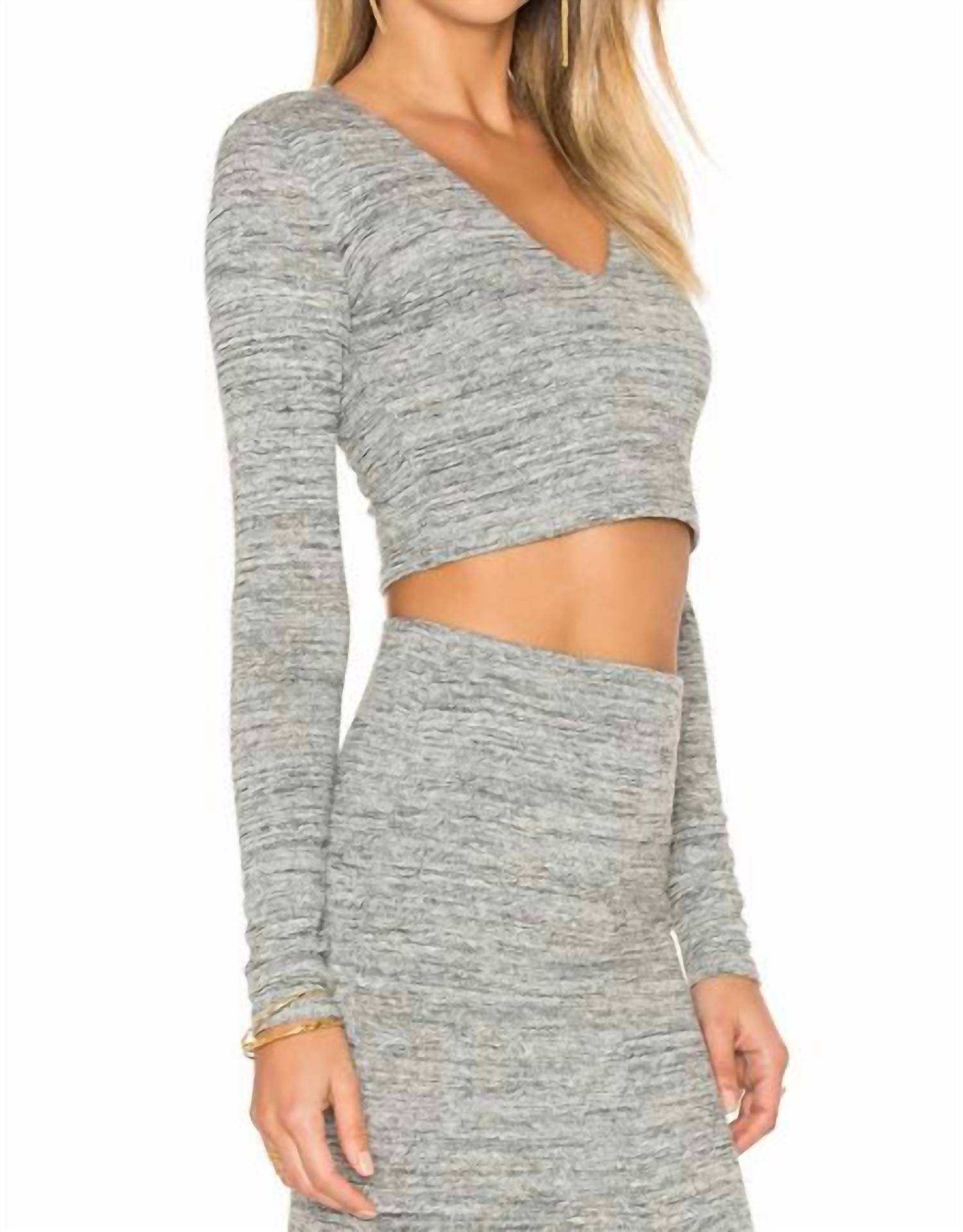 Alice + Olivia - Jori Cropped V-neck Top
