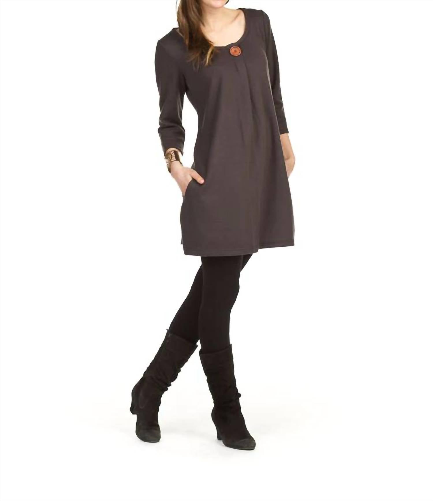 Papillon - One Button Dress With Pocket