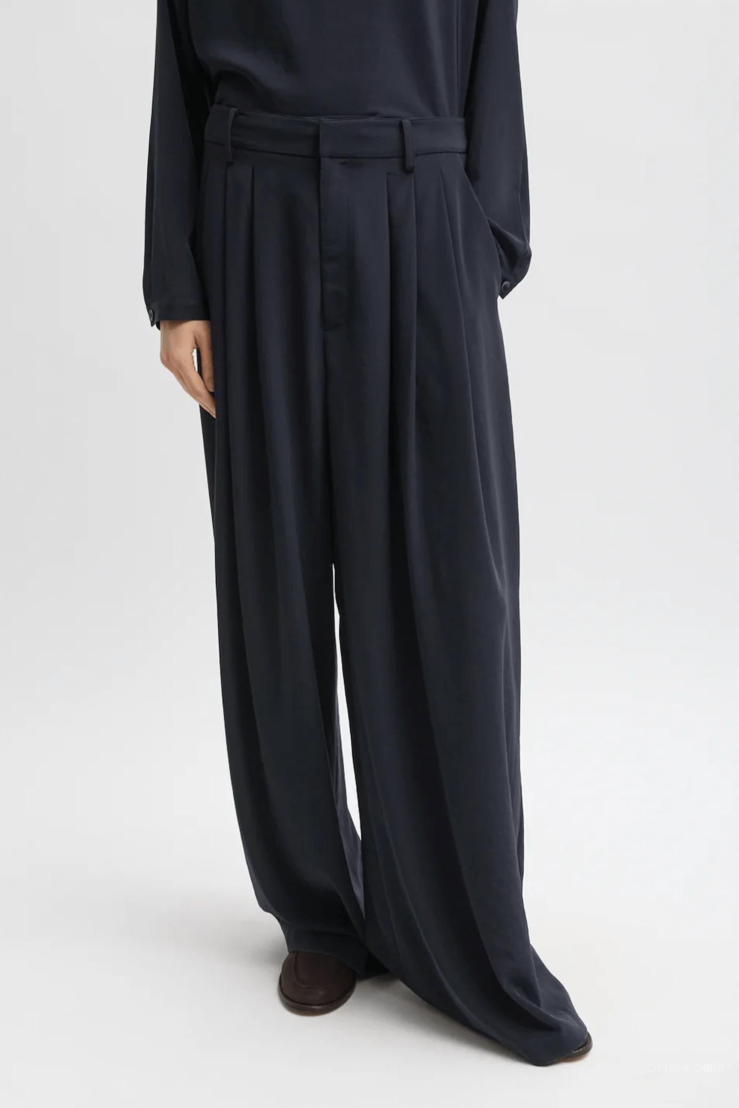 Tibi - Relaxed Suiting Triple Pleat Pants