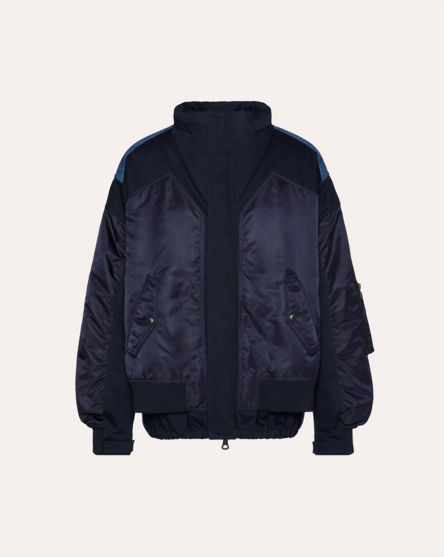 Valentino - Hybrid Fabric Filled Flight Jacket
