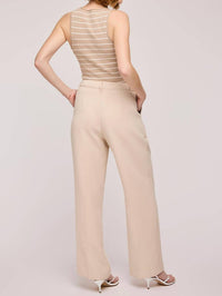 Gentle Fawn Luna Straight Leg Trousers in bone - women's pants - detail view
