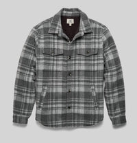 Surfside Supply Men's Skip Sherpa Line Shirt Jacket in grey combo - men's jacket