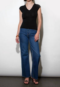Greylin - Natalie Deep V-neck Knit Top