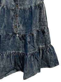 Red Haute - Mini Tiered Denim Dress