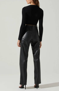 ASTR Simone Sweater in black - women's shirt - view 5