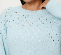 Sanctuary Femme Openwork Sweater in aquamarine 1 - women's sweater - view 6