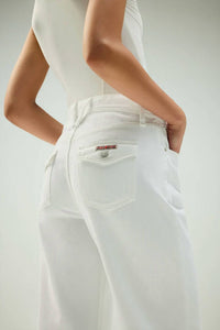 Hudson - Jodie Loose Fit Wide Leg Jean With Flap